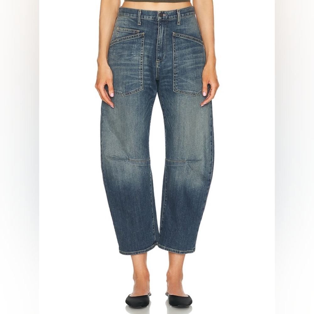 Nili lotan shon jean 24 classic wash barrel crop $410